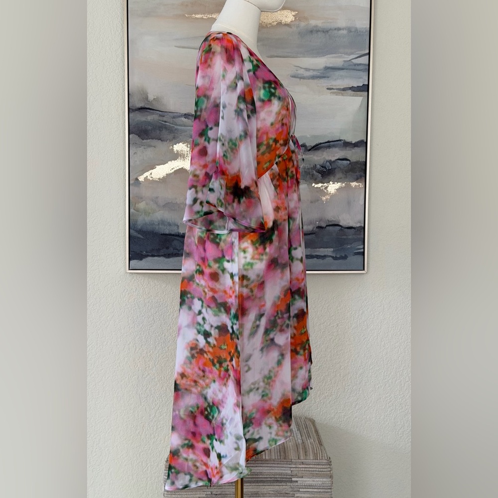 Like Mynded Elegant Floral Watercolor Swim Coverup - Picture 11 of 16